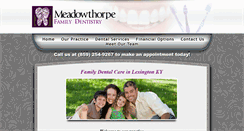 Desktop Screenshot of meadowthorpefamilydentistry.com